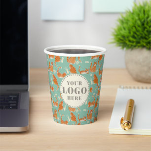 Gobelets En Papier Bad Orange Tabby Chats Qui Frappe Des Choses