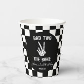 Gobelets En Papier Bad Two The Bone Skeleton 2e fête d'anniversaire (Verso)