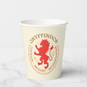 Gobelets En Papier Badge de la Fierté de la maison de lion rouge GRYF (Verso)