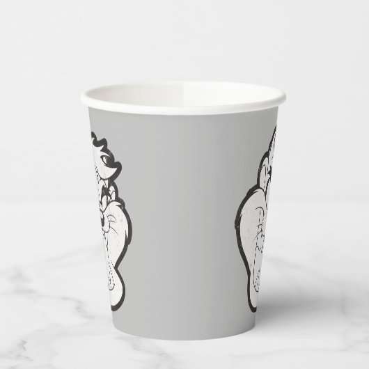 Gobelets En Papier Badge TAZ™ Evil Grin (Gauche)