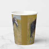 Gobelets En Papier Badlands américains : Vieux West Cowboy avec cheva (Gauche)