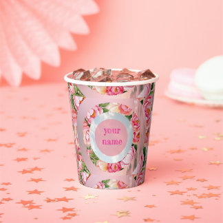 Gobelets En Papier Bagues de ciel floral
