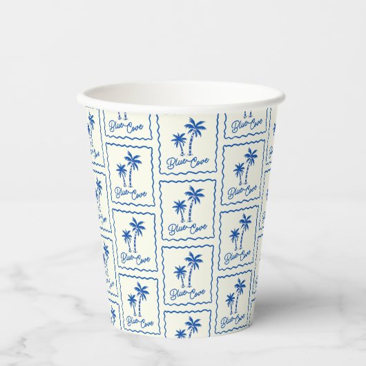 Gobelets En Papier Baie Bleue (Recto)