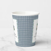 Gobelets En Papier Baignoire de Canard Colvert Gingham Shower de Mari (Gauche)