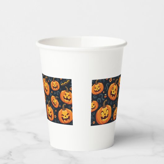 Gobelets En Papier baiser de jack o'lantern (Gauche)