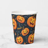 Gobelets En Papier baiser de jack o'lantern (Verso)