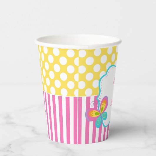 Gobelets En Papier Baisers à papillon et fête des voeux d'anniversair (Droite)