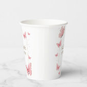 Gobelets En Papier Baisers à papillon et voeux d'anniversaire (Droite)