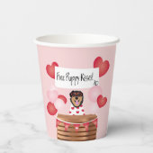Gobelets En Papier Baisers de chiot gratuit Valentine Chien (Verso)