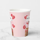 Gobelets En Papier Baisers de chiot gratuit Valentine Chien (Gauche)