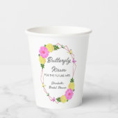 Gobelets En Papier Baisers papillon pour la future Mme Shower de mari (Recto)