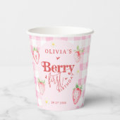 Gobelets En Papier Baisy mignonne fraise première photo Briquet (Verso)