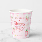 Gobelets En Papier Baisy mignonne fraise première photo Briquet (Recto)