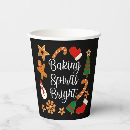Gobelets En Papier Baking Spirits Bright Gingerbread Noël Cookie (Recto)