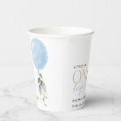 Gobelets En Papier Balcon Bleu, Eucalyptus, Verdure, Premier Annivers (Droite)