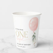 Gobelets En Papier Balcon rose, Eucalyptus, Verdure, Premier Annivers (Verso)