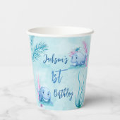 Gobelets En Papier Baleine de bon temps (Verso)