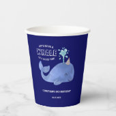 Gobelets En Papier Baleine d'un temps mignon Casquette de fête Marine (Recto)