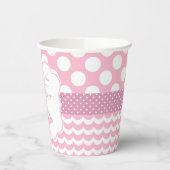 Gobelets En Papier Baleine mignonne avec bébé Baby shower fille rose (Gauche)