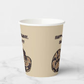 Gobelets En Papier Ball Python Snake, Brown et Tan Personnalisé (Gauche)