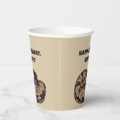 Gobelets En Papier Ball Python Snake, Brown et Tan Personnalisé (Droite)