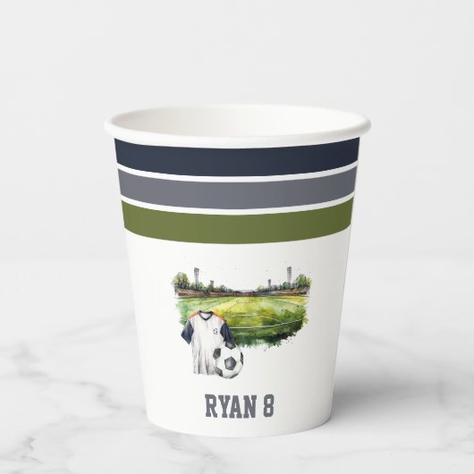 Gobelets En Papier Ball Sports Jeu Anniversaire Fête Enfants (Verso)