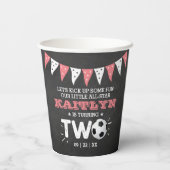 Gobelets En Papier Balle de soccer étoile 2e anniversaire (Verso)