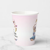 Gobelets En Papier Ballerina en bleu rose Accents Anniversaire (Gauche)