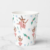 Gobelets En Papier Ballerina Reindeer et Bows Noël (Verso)