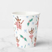 Gobelets En Papier Ballerina Reindeer et Bows Noël (Gauche)