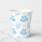 Gobelets En Papier Ballet bleu Anniversaire Chaussures Tutu & Pointe (Verso)