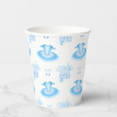 Gobelets En Papier Ballet bleu Anniversaire Chaussures Tutu & Pointe (Recto)