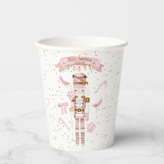 Gobelets En Papier Ballet de biscuit rose (Recto)