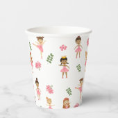 Gobelets En Papier Ballet Pink Ballerinas Motif dansant (Recto)