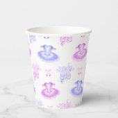 Gobelets En Papier Ballet rose et violet Anniversaire Chaussures Tutu (Recto)