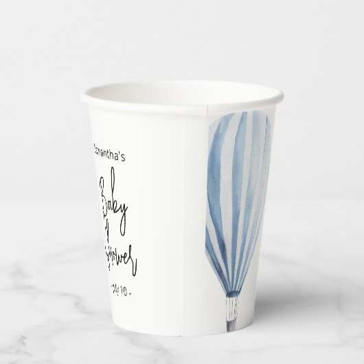 Gobelets En Papier Ballon à air chaud - baby shower (Droite)