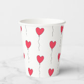 Gobelets En Papier Ballons cardiaques (Verso)