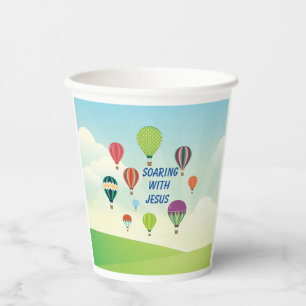 Gobelets En Papier Ballons chauds colorés, tasses de fête pour enfant