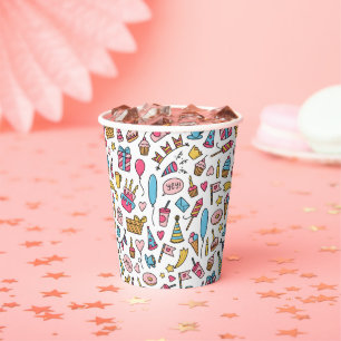 Gobelets En Papier Ballons colorés mignons Enfants cadeaux de gâteau
