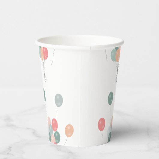 Gobelets En Papier Ballons colorés Pastel Party (Droite)
