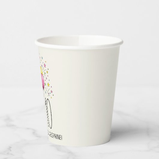 Gobelets En Papier Ballons D'Anniversaire Et Présente Avec L'Âge Et L (Gauche)