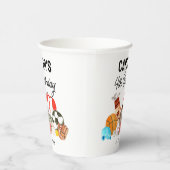 Gobelets En Papier Ballons d'aquarelle sport mignonne Anniversaire de (Droite)