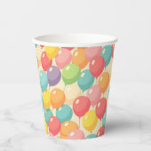 Gobelets En Papier Ballons de fête de différentes couleurs (Recto)