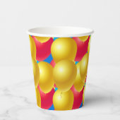 Gobelets En Papier Ballons de fête multicolores 50e anniversaire (Verso)
