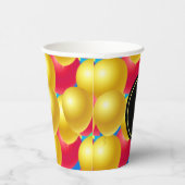 Gobelets En Papier Ballons de fête multicolores 50e anniversaire (Droite)