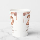 Gobelets En Papier Ballons d'or rose 21e fête d'anniversaire (Droite)