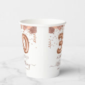 Gobelets En Papier Ballons d'or rose 30e fête d'anniversaire (Droite)