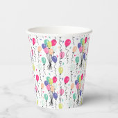 Gobelets En Papier Ballons Joyeux Anniversaire (Verso)