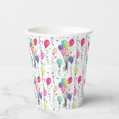 Gobelets En Papier Ballons Joyeux Anniversaire (Recto)