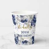 Gobelets En Papier Balloons de la marine du 30e anniversaire (Recto)